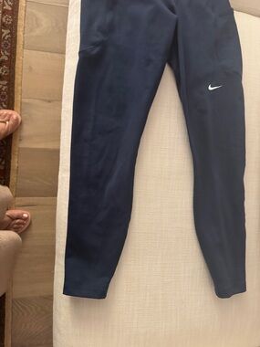 Nike Navy Joggers with White Swoosh